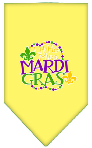 Miss Mardi Gras Screen Print Mardi Gras Bandana Yellow Small